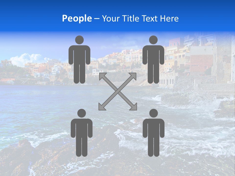 Scenic Blue People PowerPoint Template