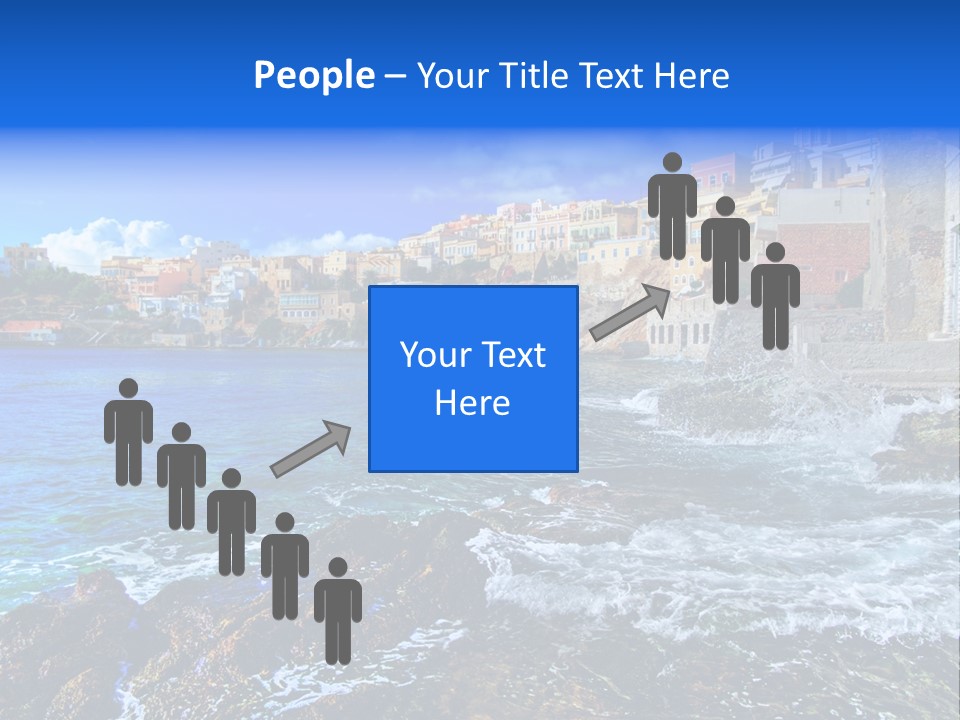 Scenic Blue People PowerPoint Template