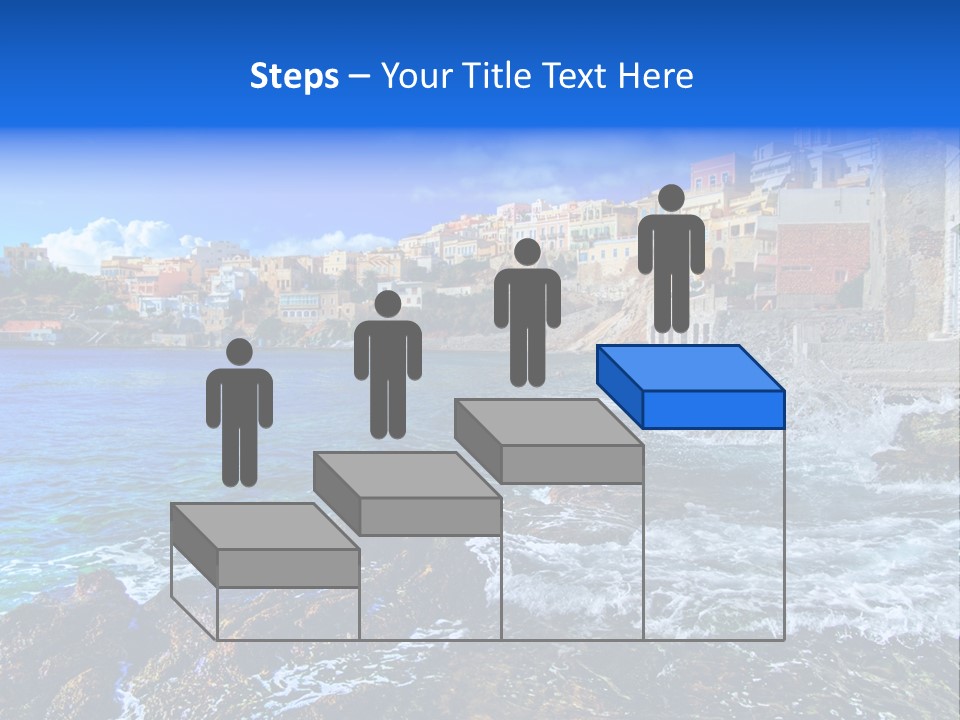 Scenic Blue People PowerPoint Template