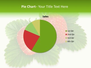 Strawberries With Leaves PowerPoint Template