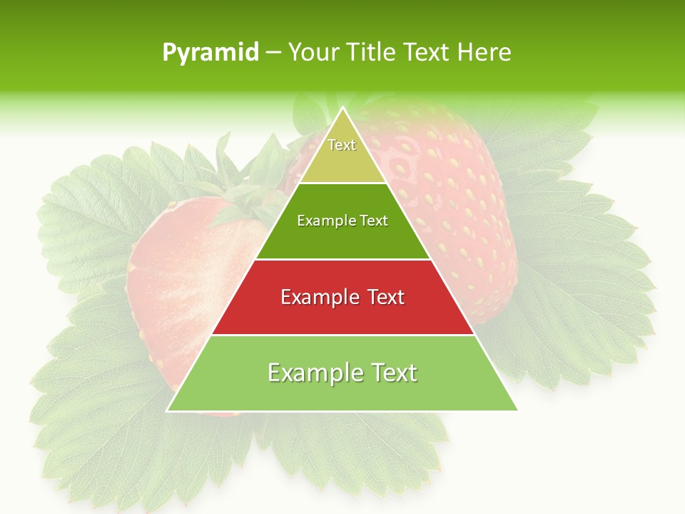 Strawberries With Leaves PowerPoint Template