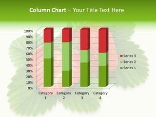 Strawberries With Leaves PowerPoint Template