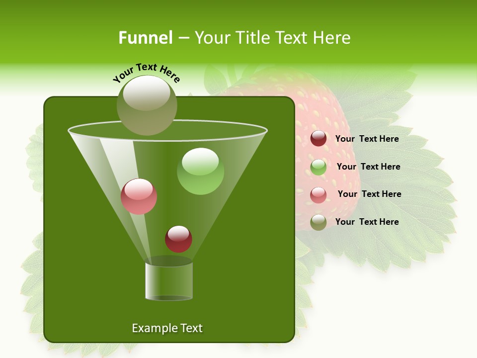 Strawberries With Leaves PowerPoint Template