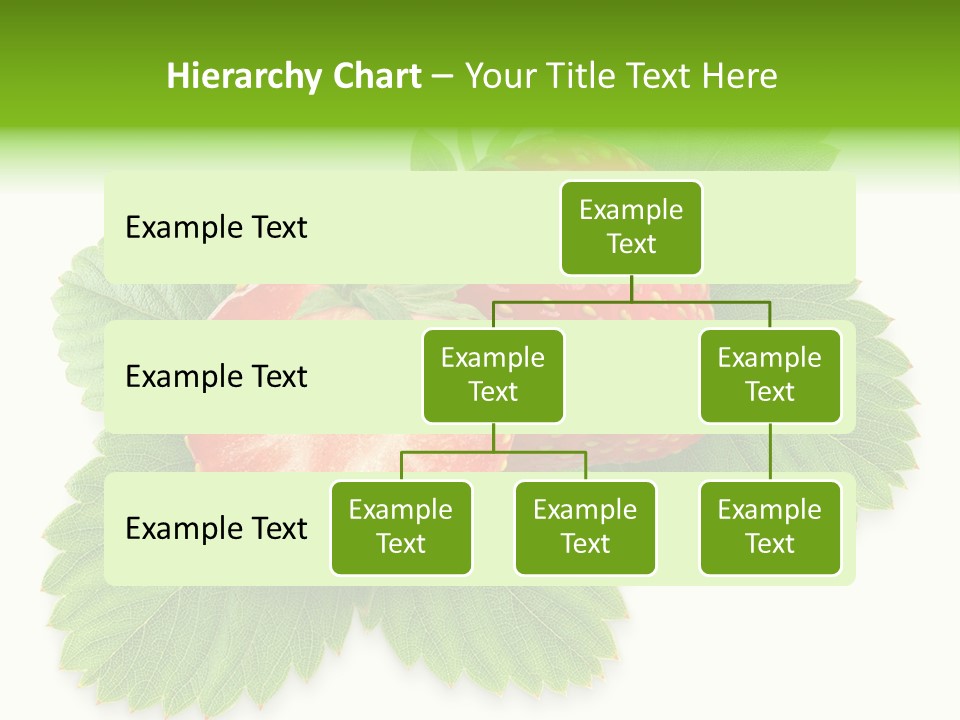 Strawberries With Leaves PowerPoint Template