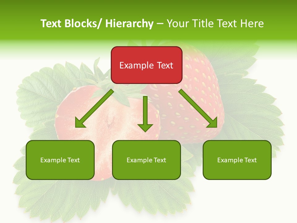 Strawberries With Leaves PowerPoint Template