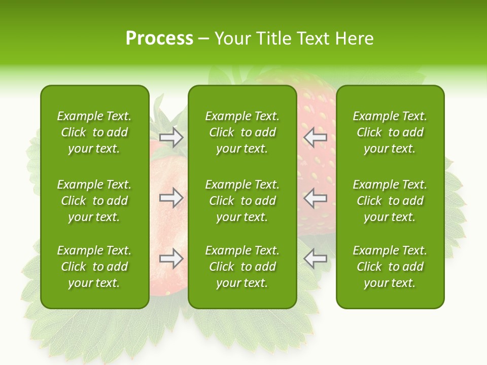 Strawberries With Leaves PowerPoint Template