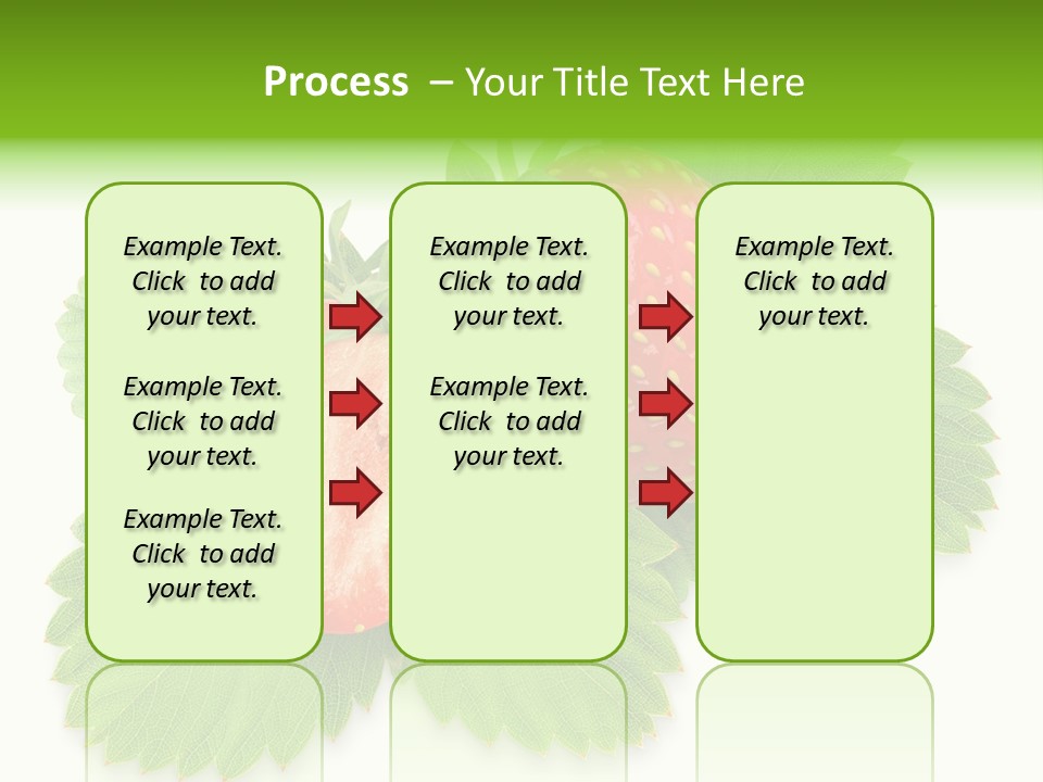 Strawberries With Leaves PowerPoint Template