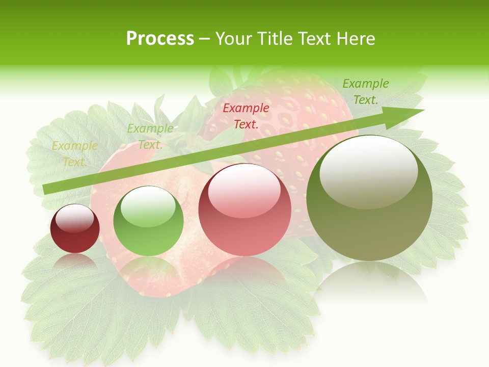 Strawberries With Leaves PowerPoint Template
