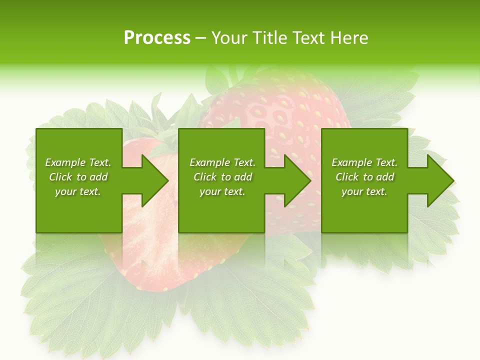 Strawberries With Leaves PowerPoint Template