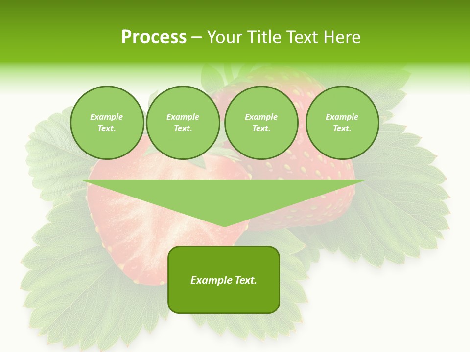 Strawberries With Leaves PowerPoint Template