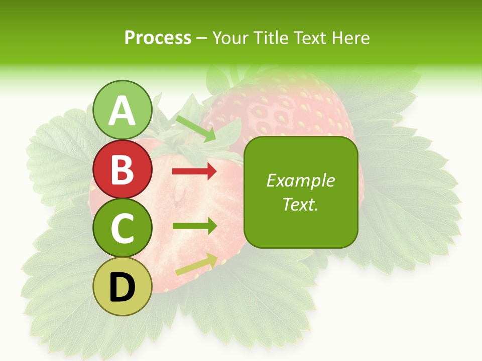 Strawberries With Leaves PowerPoint Template