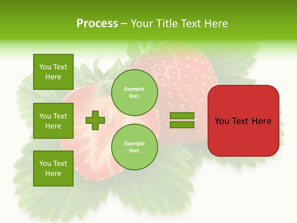 Strawberries With Leaves PowerPoint Template