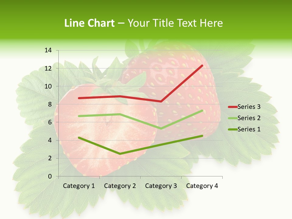 Strawberries With Leaves PowerPoint Template