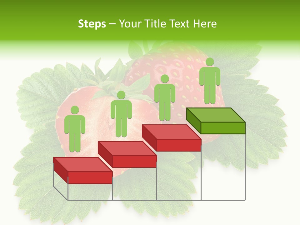 Strawberries With Leaves PowerPoint Template