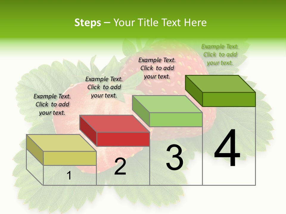 Strawberries With Leaves PowerPoint Template