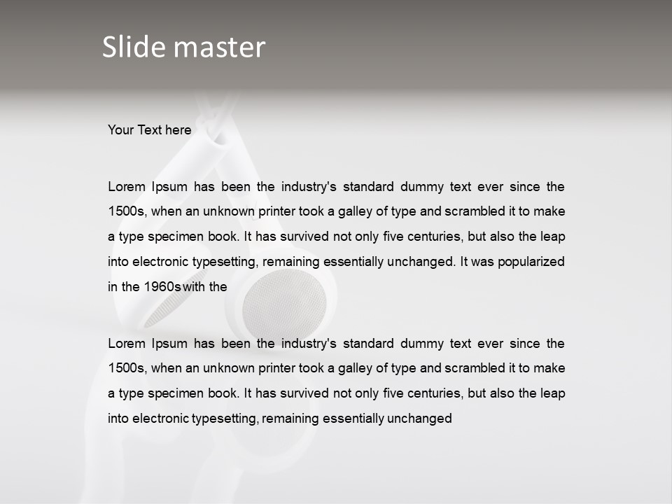 Entertainment Stereo Idea PowerPoint Template