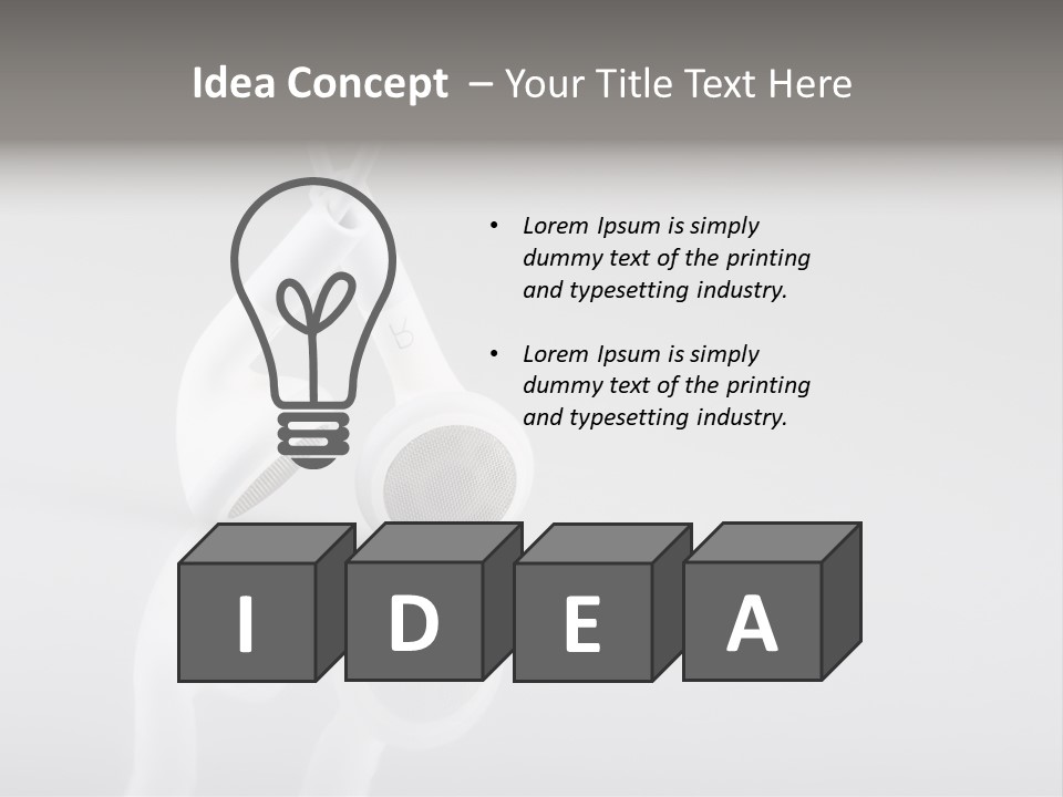 Entertainment Stereo Idea PowerPoint Template