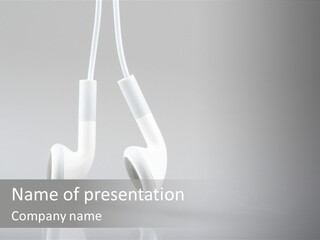 Ear Background Headset PowerPoint Template