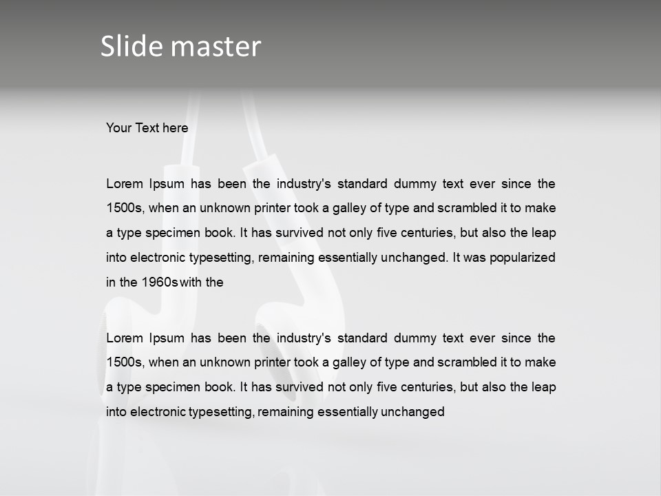 Ear Background Headset PowerPoint Template