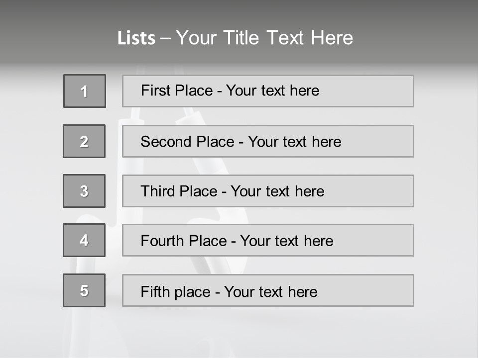 Ear Background Headset PowerPoint Template