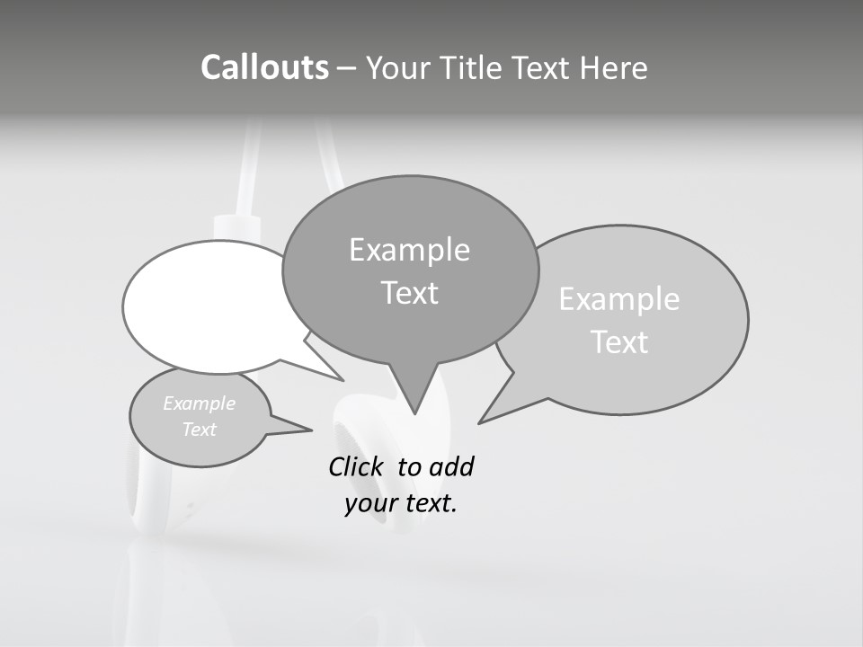 Ear Background Headset PowerPoint Template