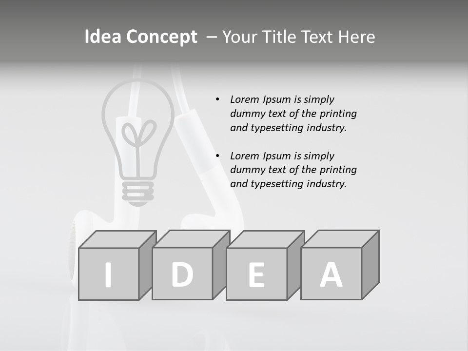 Ear Background Headset PowerPoint Template