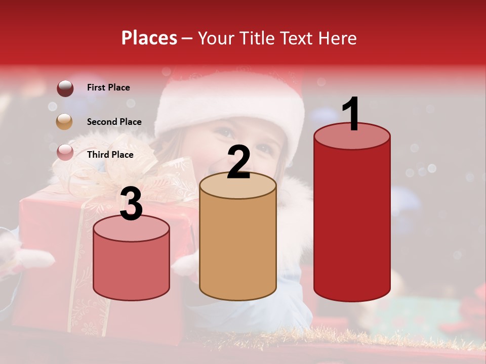 Girl Christmas Present PowerPoint Template