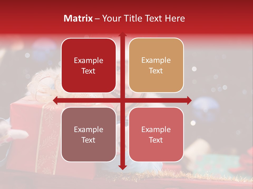 Girl Christmas Present PowerPoint Template