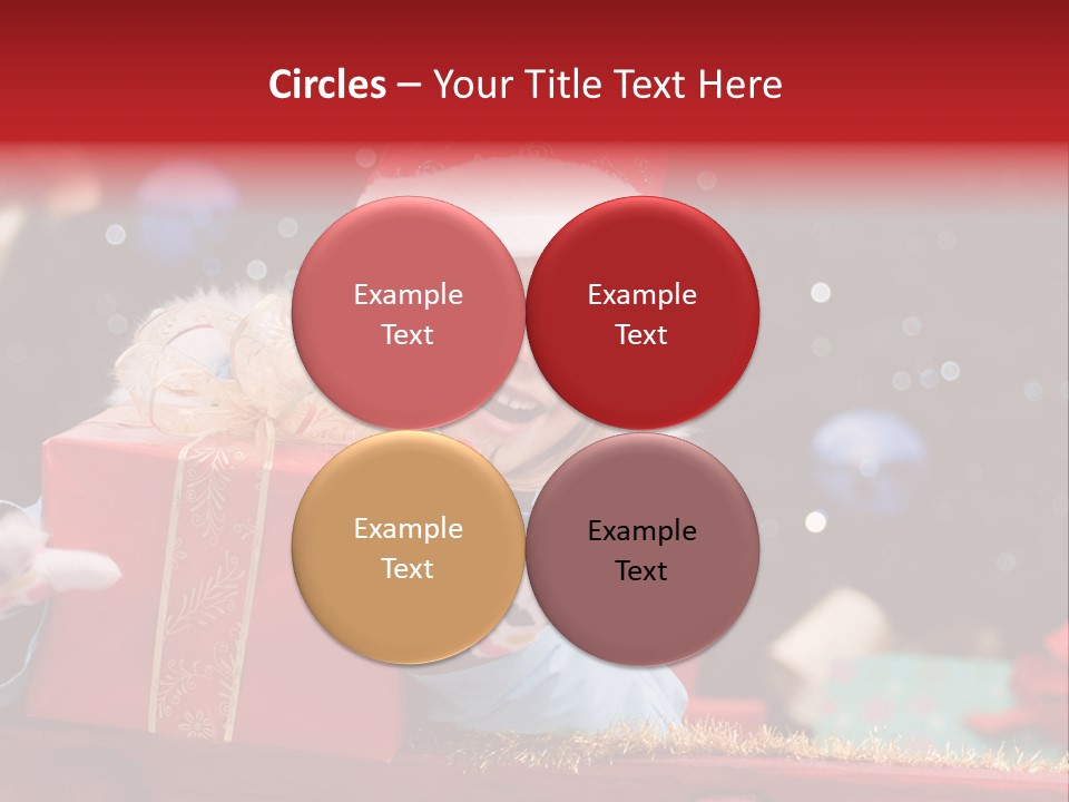 Girl Christmas Present PowerPoint Template