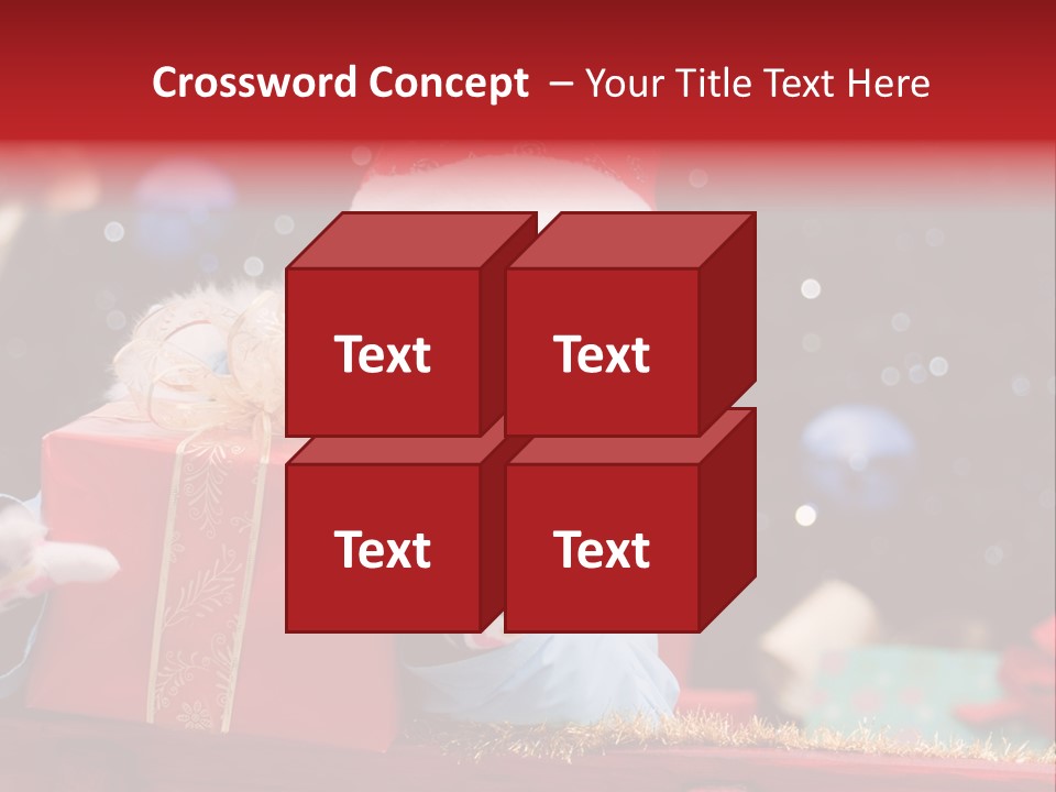 Girl Christmas Present PowerPoint Template