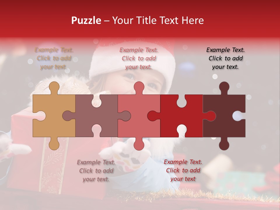 Girl Christmas Present PowerPoint Template