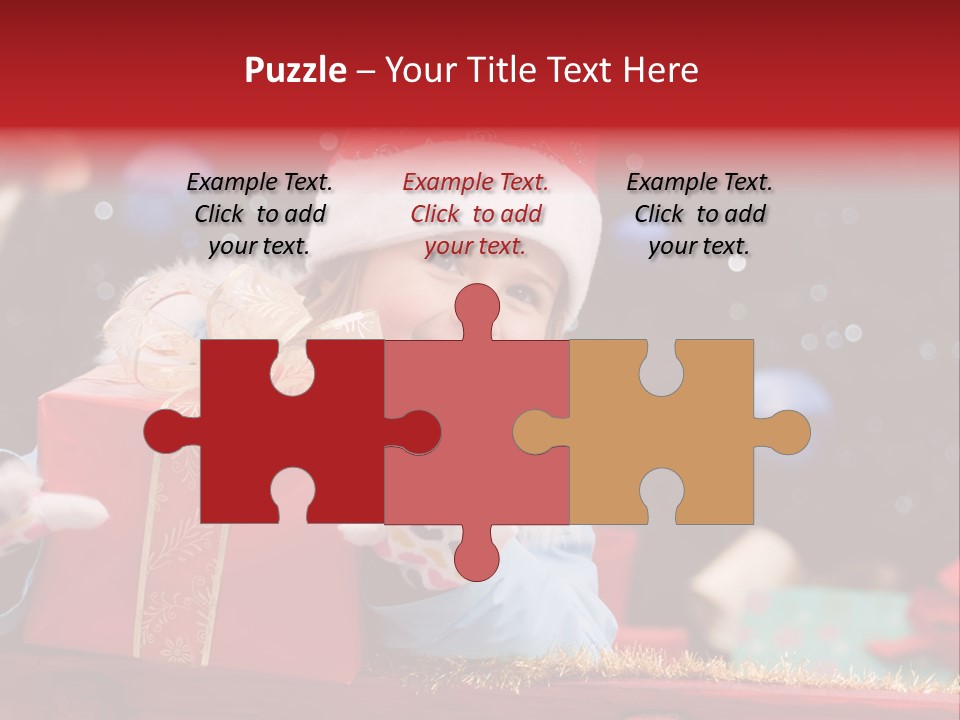 Girl Christmas Present PowerPoint Template