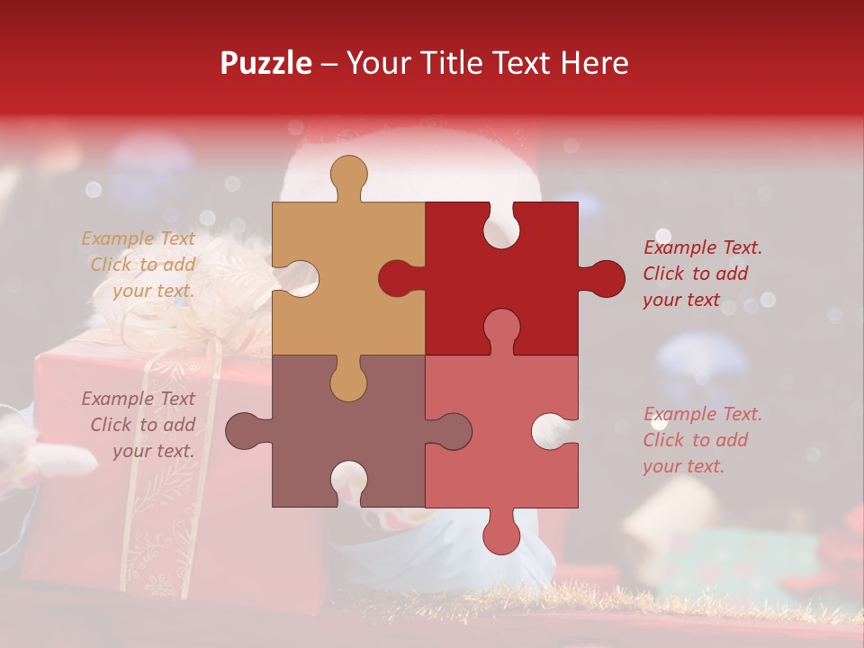 Girl Christmas Present PowerPoint Template