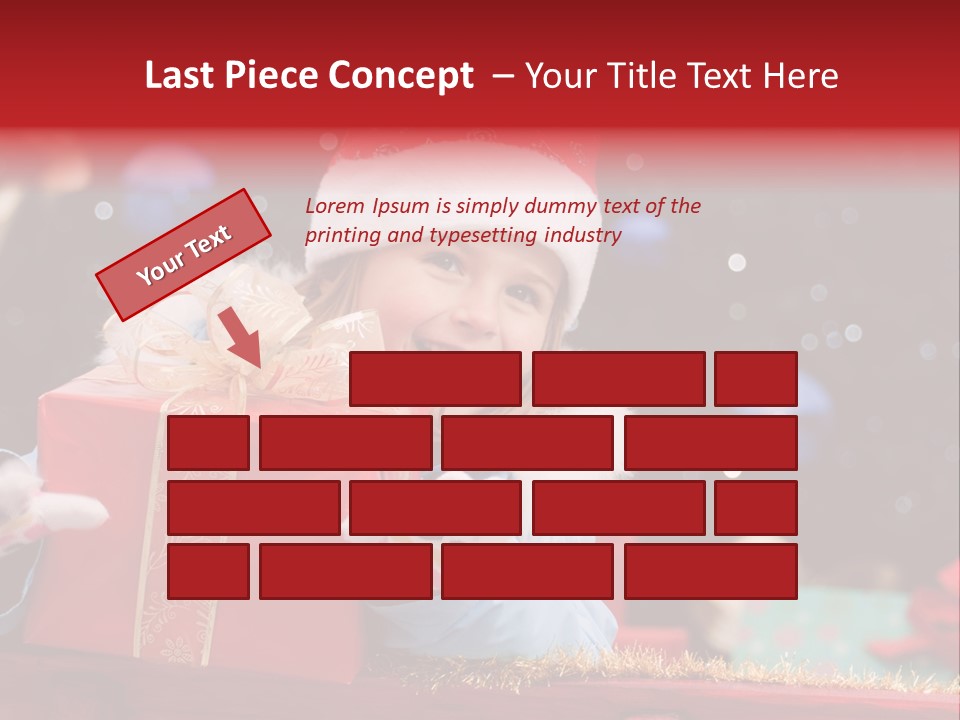Girl Christmas Present PowerPoint Template