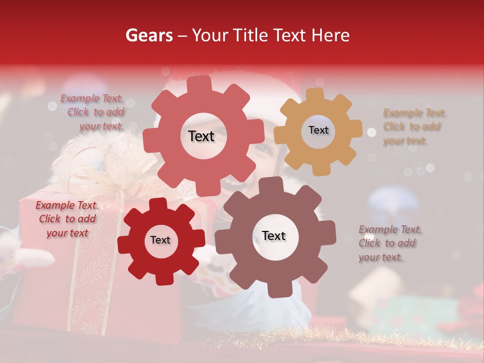 Girl Christmas Present PowerPoint Template