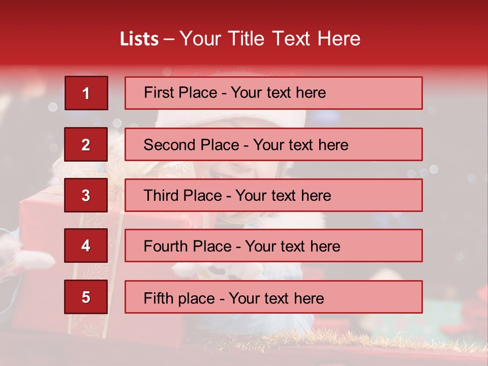 Girl Christmas Present PowerPoint Template