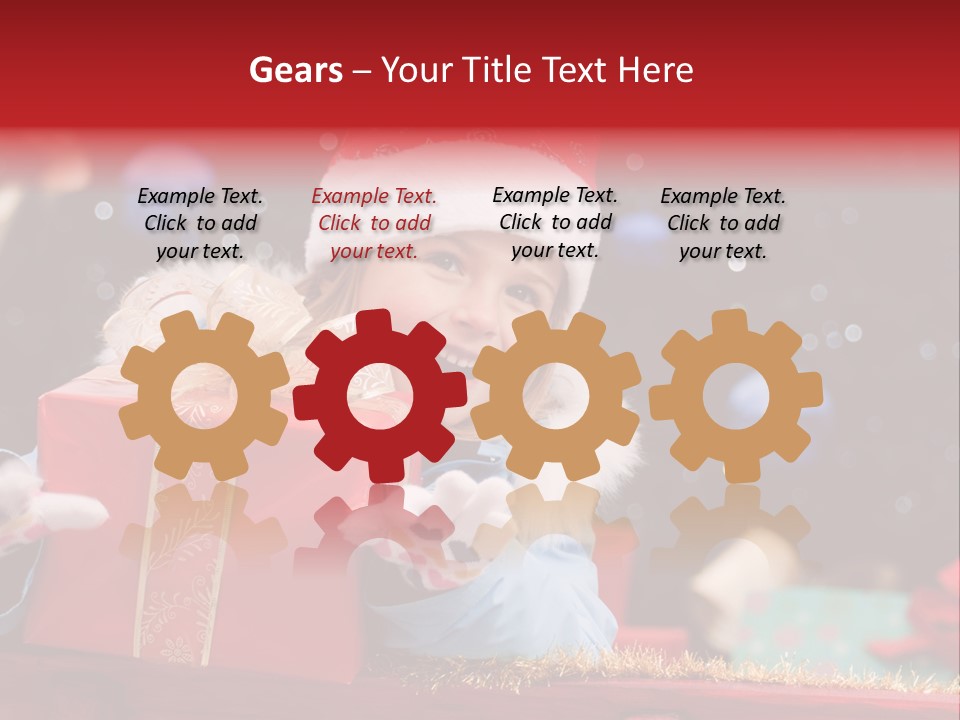 Girl Christmas Present PowerPoint Template