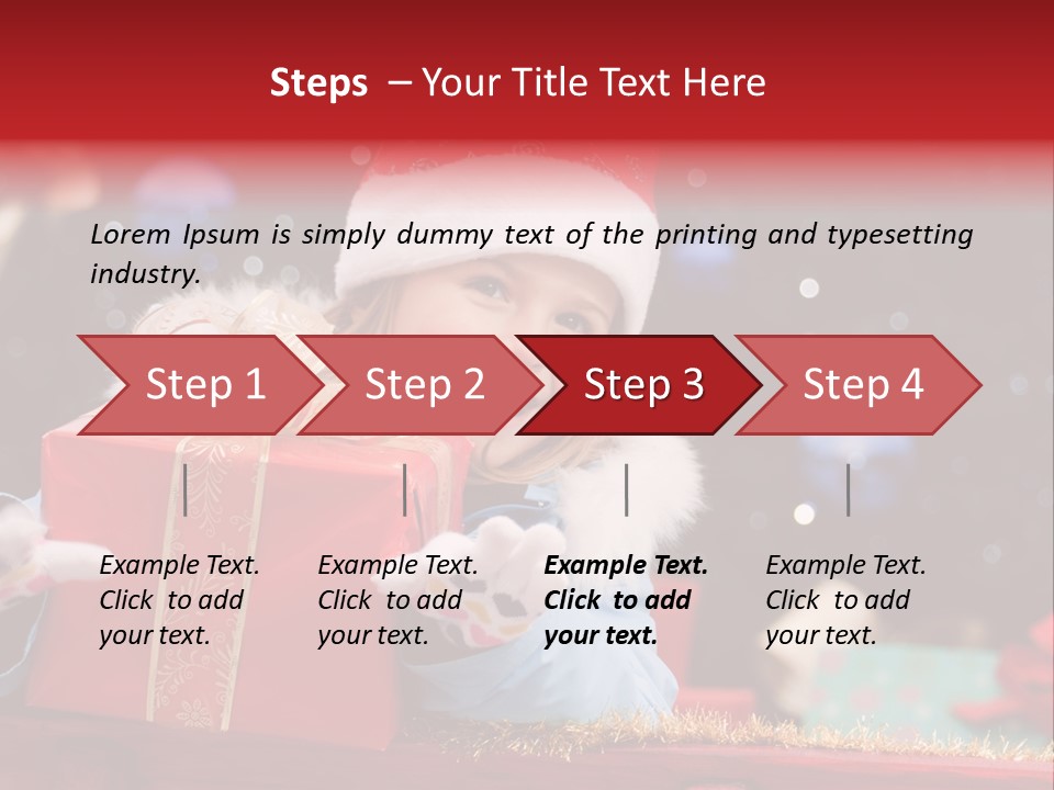 Girl Christmas Present PowerPoint Template