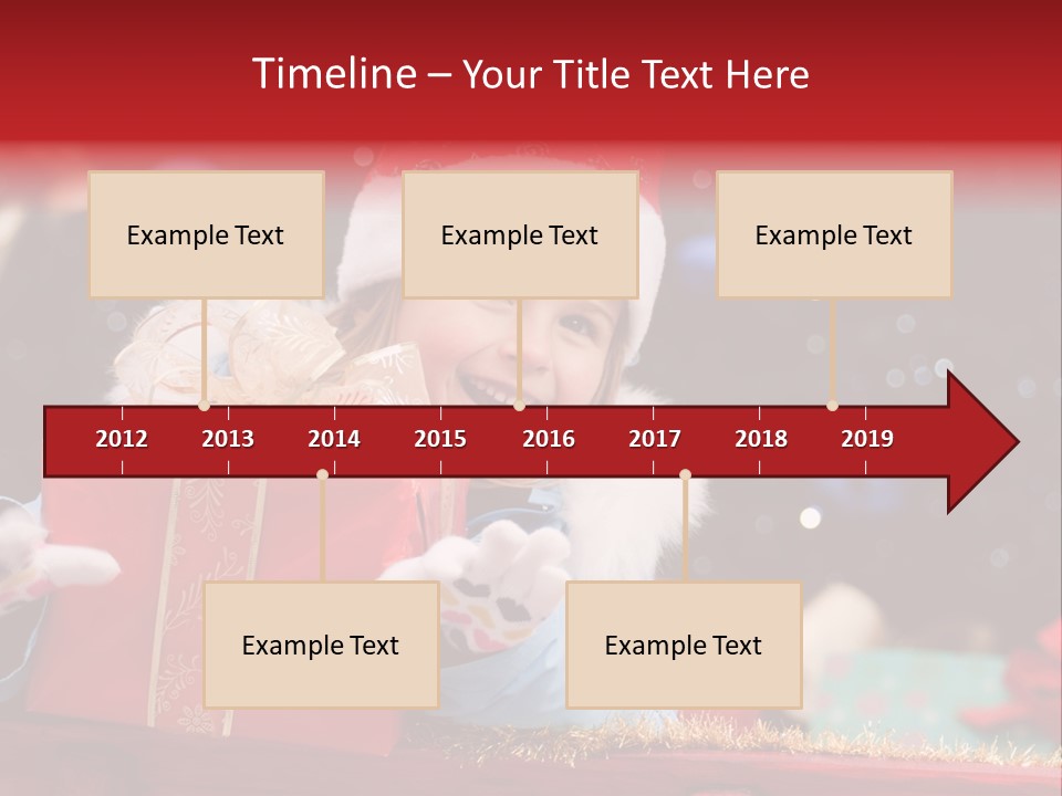 Girl Christmas Present PowerPoint Template