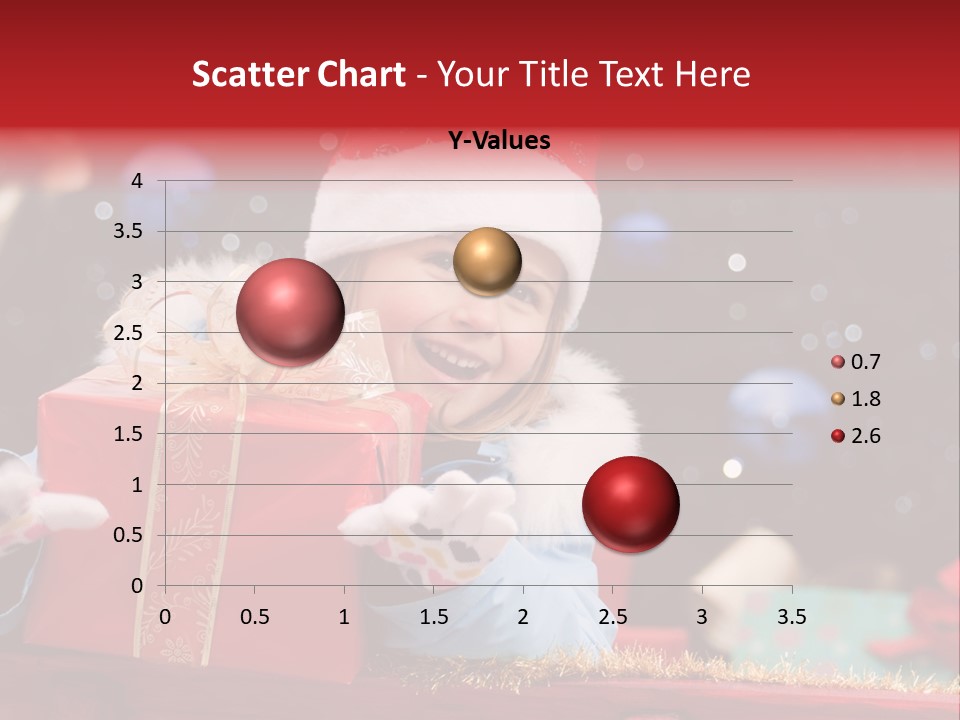 Girl Christmas Present PowerPoint Template