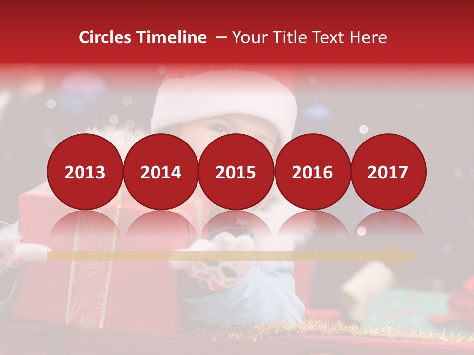Girl Christmas Present PowerPoint Template