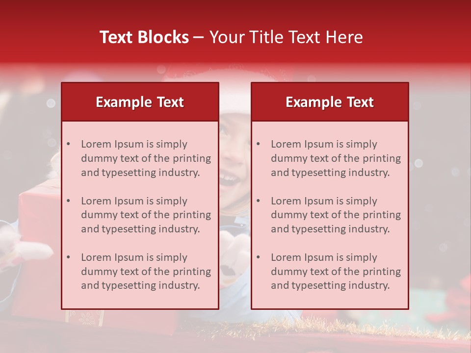 Girl Christmas Present PowerPoint Template