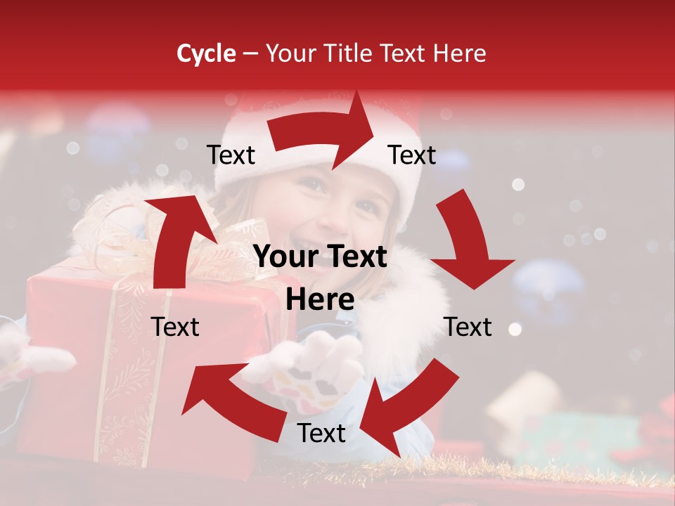 Girl Christmas Present PowerPoint Template