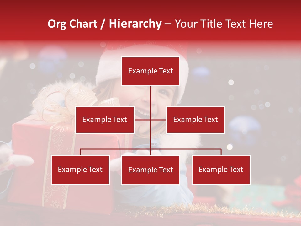 Girl Christmas Present PowerPoint Template