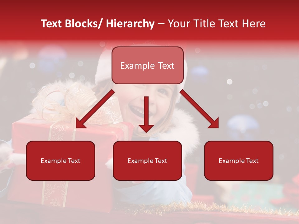 Girl Christmas Present PowerPoint Template