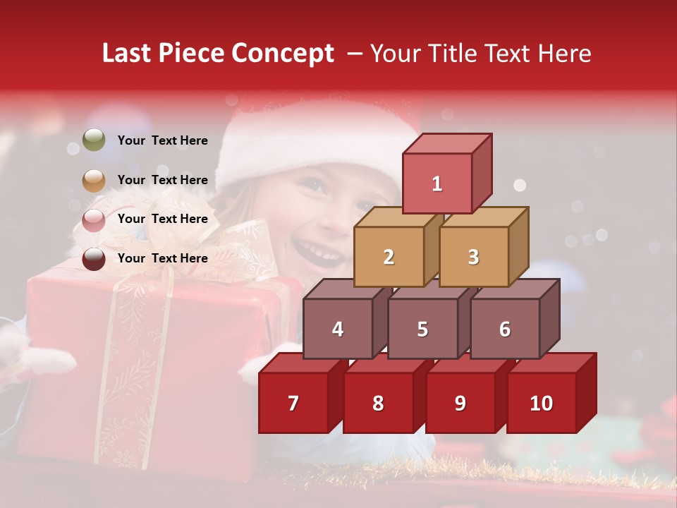 Girl Christmas Present PowerPoint Template