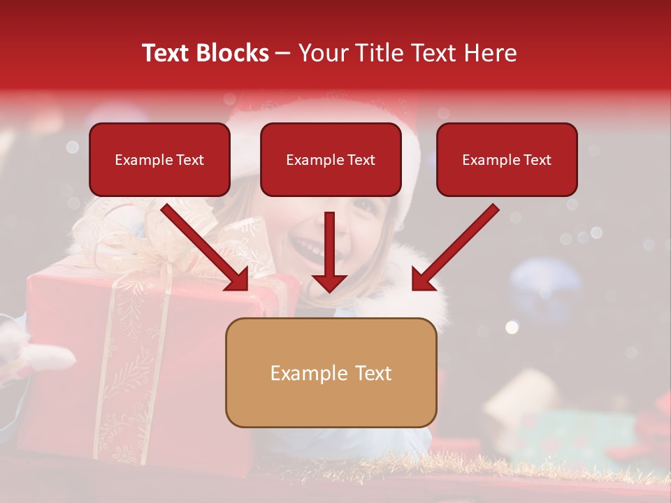 Girl Christmas Present PowerPoint Template