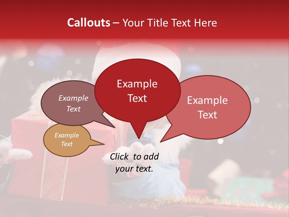 Girl Christmas Present PowerPoint Template