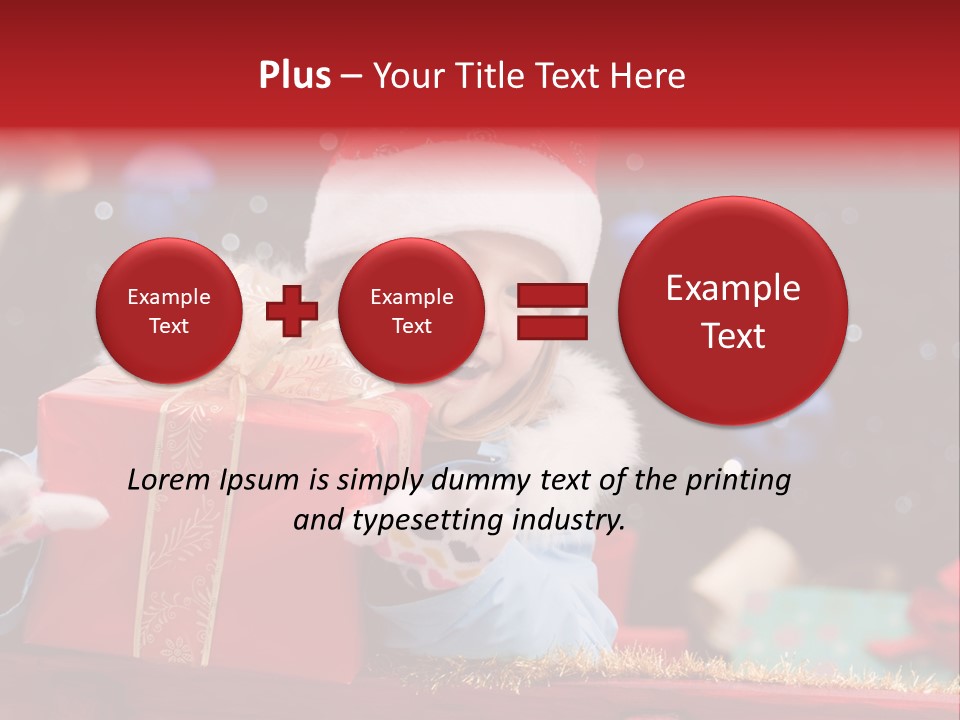 Girl Christmas Present PowerPoint Template