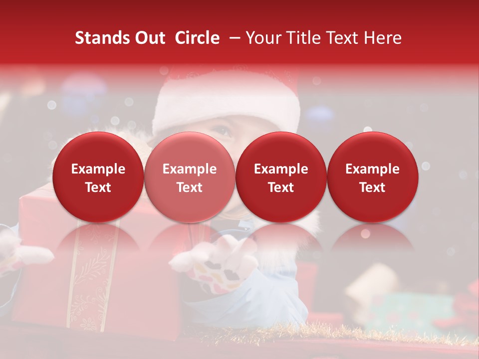 Girl Christmas Present PowerPoint Template